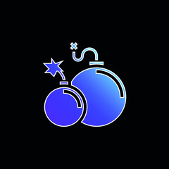Atomic Bomb blue gradient vector icon