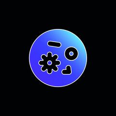 Bacteria blue gradient vector icon