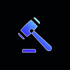 Auction blue gradient vector icon