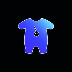 Baby Outfit With Cartoon Design blue gradient vector icon