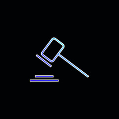 Auction blue gradient vector icon