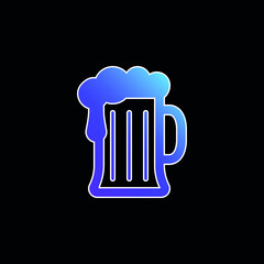 Beer blue gradient vector icon