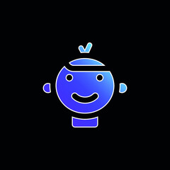 Baby blue gradient vector icon