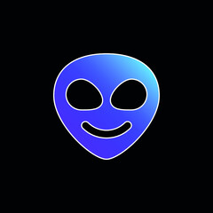 Alien blue gradient vector icon