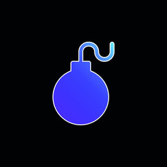 Bomb blue gradient vector icon