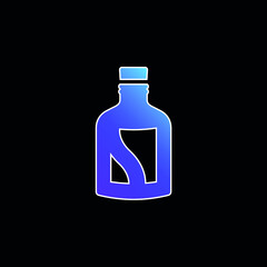 Bottle Of Alcoholic Beverage blue gradient vector icon