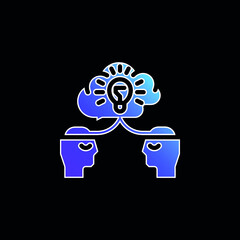 Brainstorm blue gradient vector icon