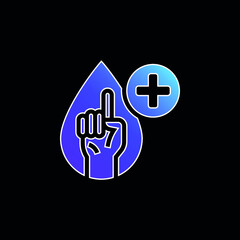 Blood Test blue gradient vector icon