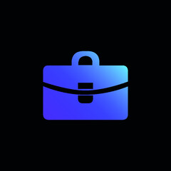 Briefcase blue gradient vector icon