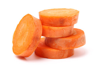 Fresh carrot on a white background