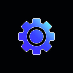 Big Gear blue gradient vector icon