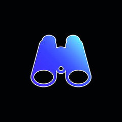 Binoculars blue gradient vector icon