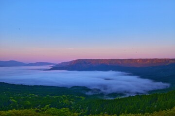fog over the mountains