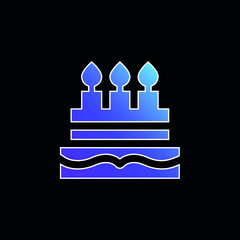 Birthday Cake blue gradient vector icon