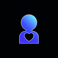 Boy blue gradient vector icon