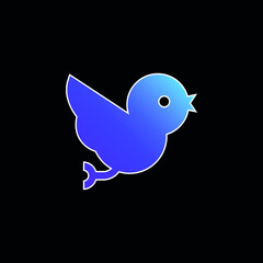 Bird blue gradient vector icon