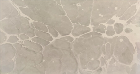 Vector paper ochre marbling effect fluid paint seamless pattern. Backdrop of streaked, variegated blended swirls. Faux marble texture in orange brown. Ebru or abstract watercolor background.