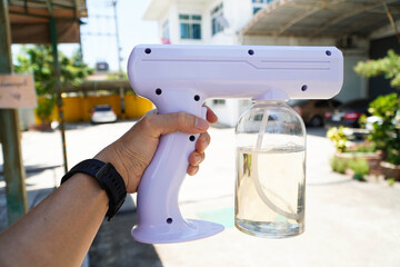 Electric Alcohol Nano Spray Gun Handhold Blue Light Disinfectant Spray.prevent infection Covid 19...