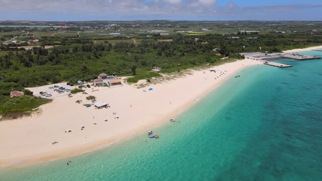 4Kドローン空撮・沖縄県・宮古島・与那覇前浜ビーチ