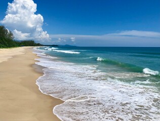 Natai beach in Phang Nga, Thailand. 