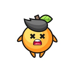 the dead orange fruit mascot character