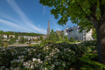 Center of the spa town Marianske Lazne (Marienbad) - great famous Bohemian spa town in the west...