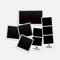 Collection of blank photo frames with different shadow effect and empty space for your photograph and picture.