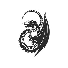 Dragon icon vector    illustration design