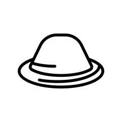 Hat icon. outline style icon. simple illustration. Editable stroke. Design template vector