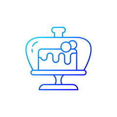 Cake stand gradient linear vector icon. Baking accessories to create tasty meals. Special cooking equipment. Thin line color symbols. Modern style pictogram. Vector isolated outline drawing