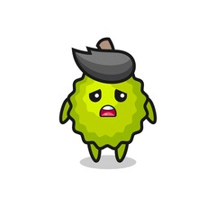 disappointed expression of the durian cartoon
