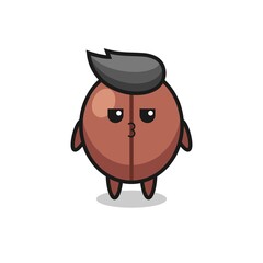Obraz premium the bored expression of cute coffee bean characters