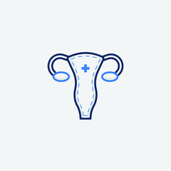 vaginal vector icon illustration sign 