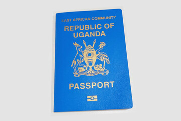 Ugandan Passport Isolated in white background