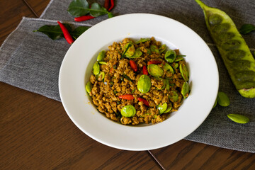 Southern Thai spicy stir-fried minced pork