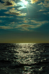 bright sunlight upon the sea