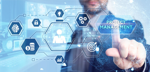 Project management concept. Business, Technology, Internet and network concept.