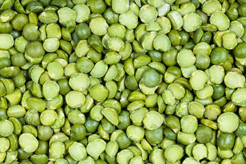 background - raw dried green split peas
