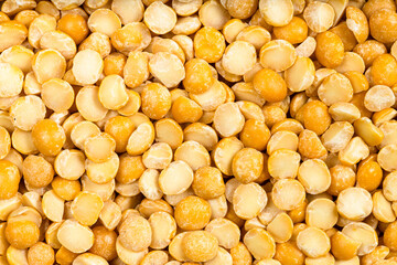 background - raw dried split yellow peas