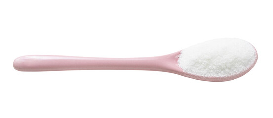 ceramic spoon with glutamate flavoring isolated