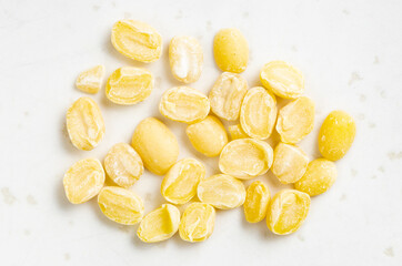 several raw moong dal (split green mung) beans