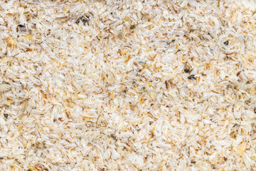 background - raw psyllium husk close up