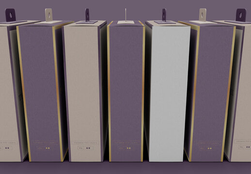 Row of Boxes Mockup