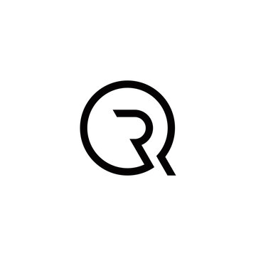 q r qr rq initial logo design vector template