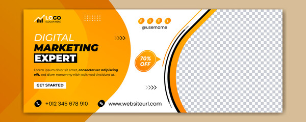 corporate digital marketing web banner for promote your business online, digital marketing business promotion banner design