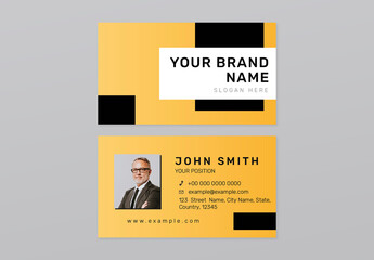 Yellow Business Card in Modern Design