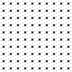 Square seamless background pattern from black adhesive plaster symbols are different sizes and opacity. The pattern is evenly filled. Vector illustration on white background