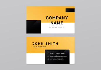 Yellow Business Card Modern Layout