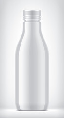 Non-transparent Plastic Bottle on background. 