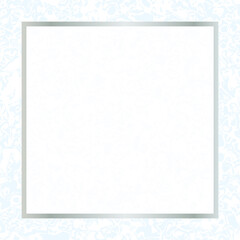 Frame on an abstract light blue background. An elegant pattern for cards, wedding invitations.